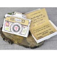 Invitación de Boda creativa cámara de fotos