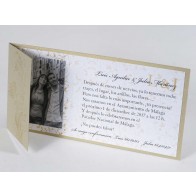 Invitación de Boda original con foto lateral