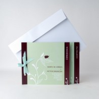 Invitación de Boda original con flor y lazo