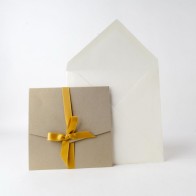 Invitación de Boda original lazada oro