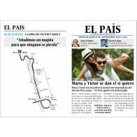 Invitación de Boda creativa periódico