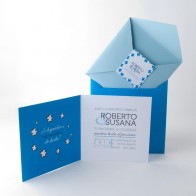 Invitación de Boda original sello sobre a juego