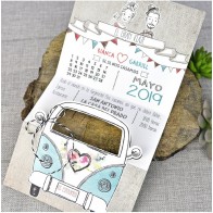 Invitación de Boda creativa furgoneta