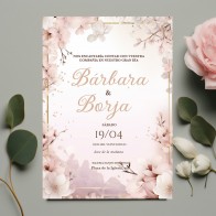 Invitación de Boda Flor de cerezo