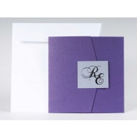 Invitación de Boda original con cierre iniciales