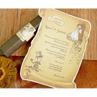 Invitación de Boda creativa pergamino