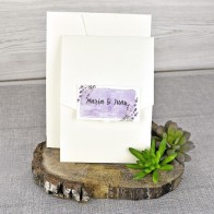 Invitación de Boda original flor lavanda