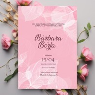 Invitación de Boda Pink