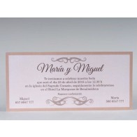 Invitación Boda original rectangular