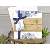 Invitación de Boda creativa lacito azul