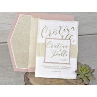 Invitación de Boda original cartel central