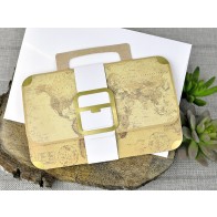 Invitación de Boda creativa maleta del mundo
