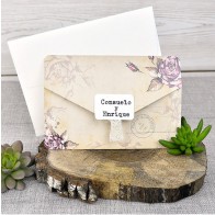 Invitación de Boda creativa estuche vintage