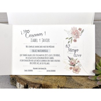 Invitación de Boda vintage primaveral