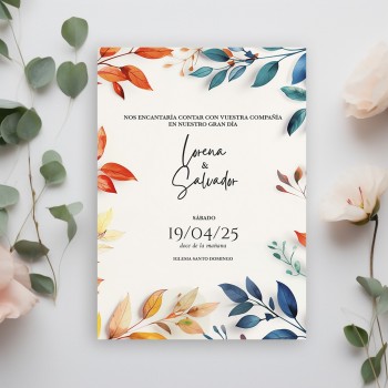 Invitación de Boda Colors