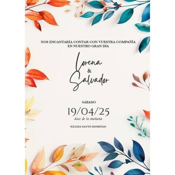 Invitación de Boda Colors