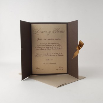Invitación de Boda original tonos marrones