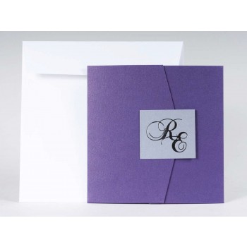 Invitación de Boda original con cierre iniciales