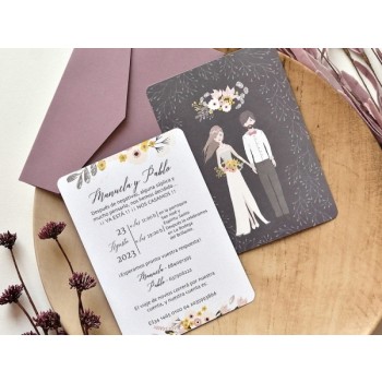 Invitación de Boda novios
