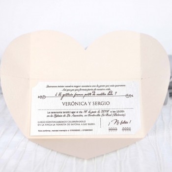 Invitación de Boda original raso