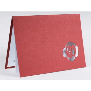 Invitación de Boda original con sello flor