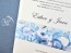 Invitación de boda original tono azul